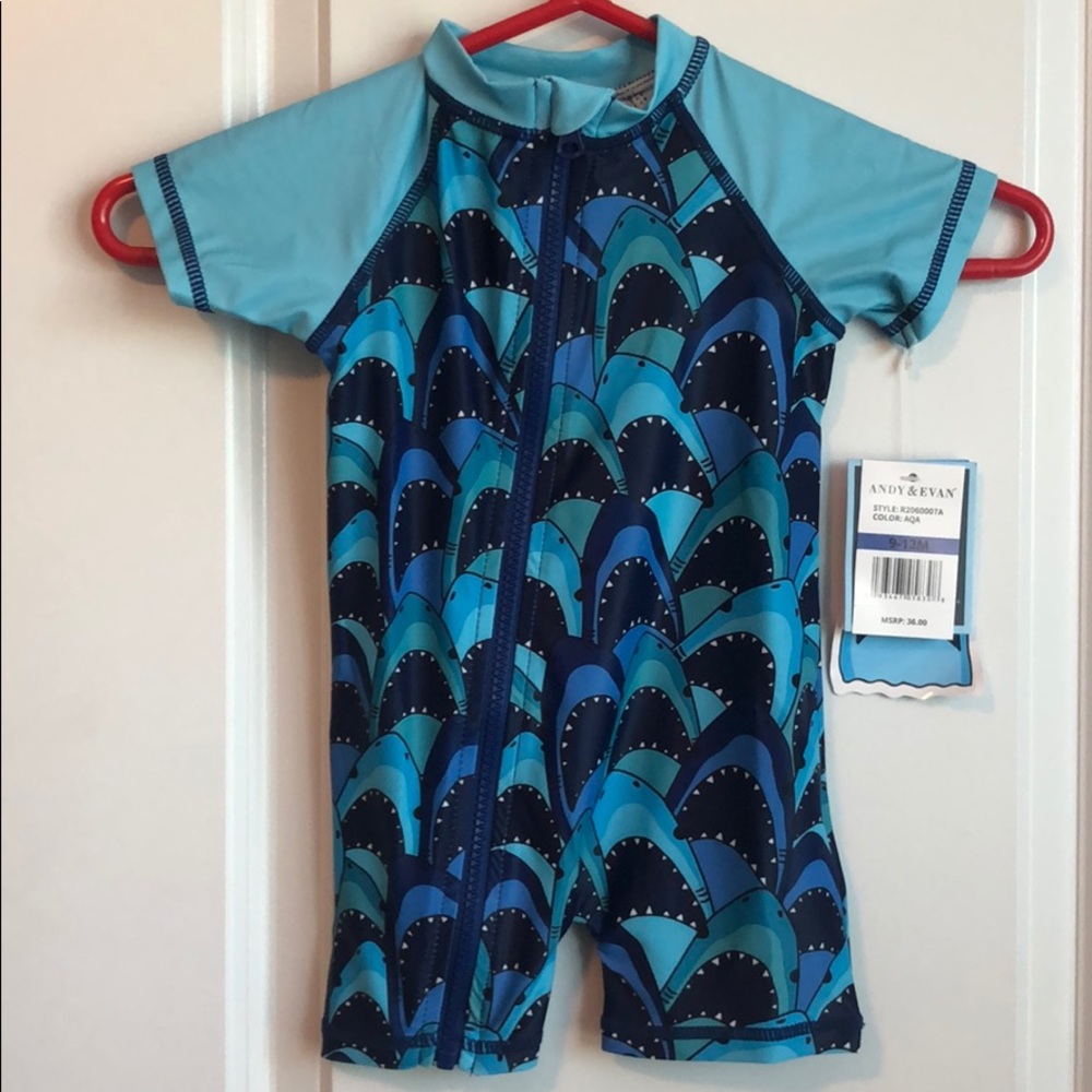 Adorable shark 1 piece swimsuit